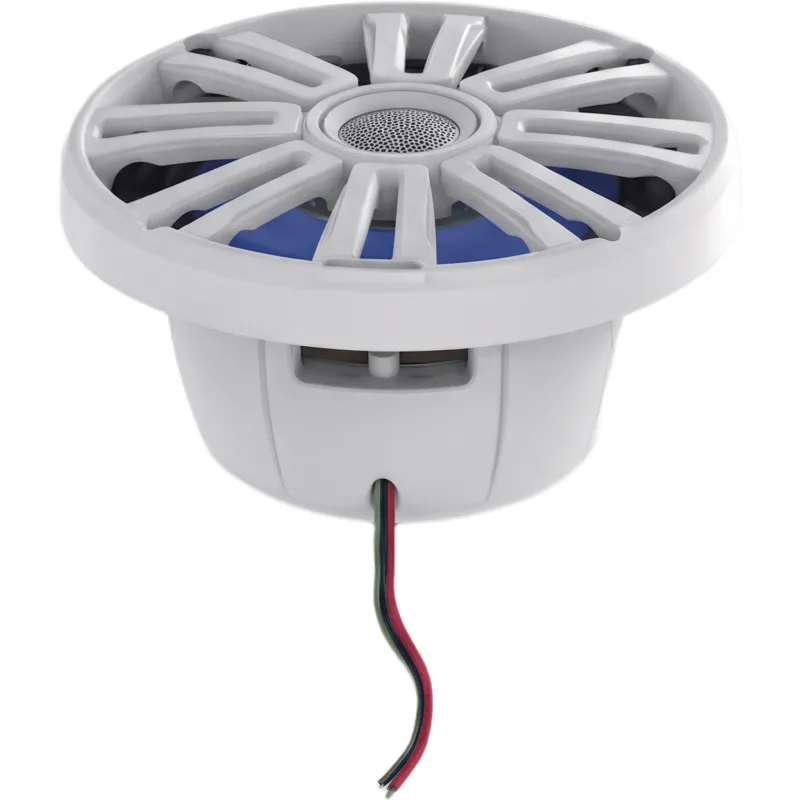 Bocina Marina Blanca 6.5" con Iluminación RGB | 25W | 4 Ohms | Tweeter Domo de Aluminio | Resistente al Agua y Rayos UV