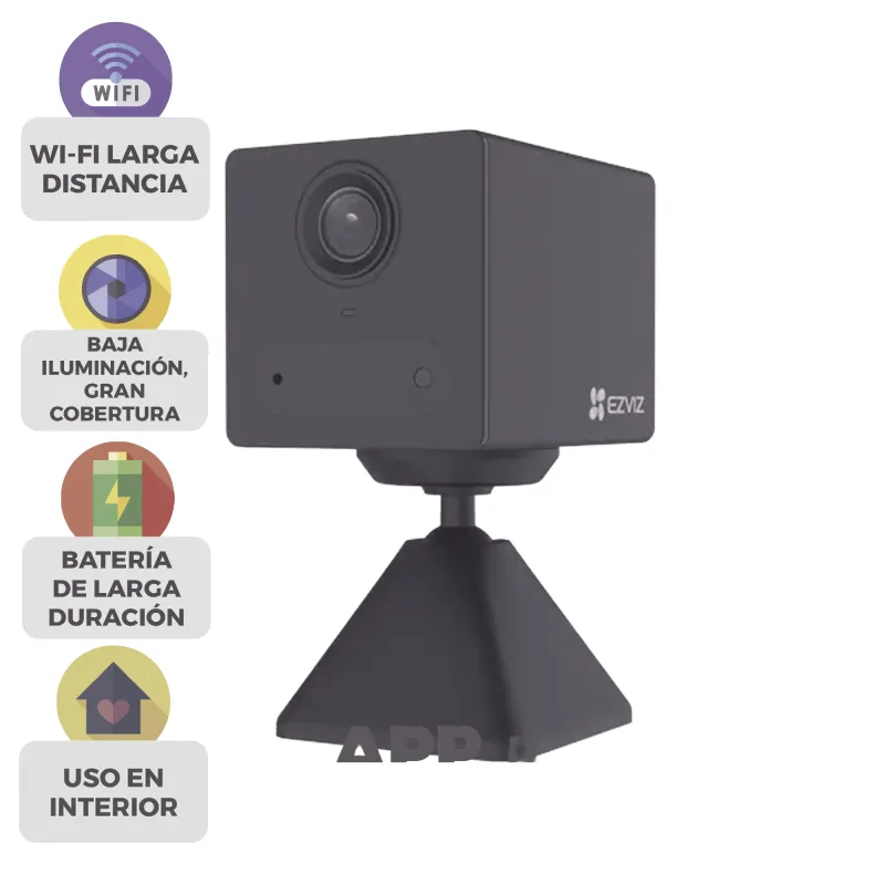 Mini Cámara IP Wi-Fi / Con Batería Recargable (Cero Cables) / 2 Megapíxel / Uso en Interior / Audio de Dos vías / Grabación en la Nube / Base Magnética Para Adherirla a Superficies Metálicas