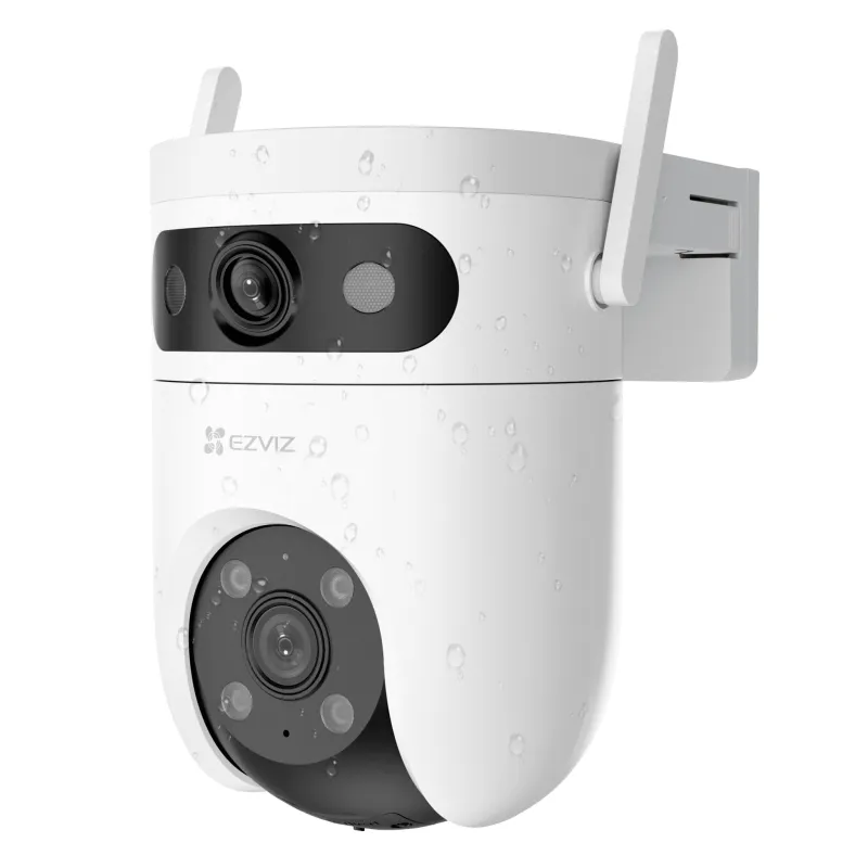 Cámara IP WiFi 6 (Doble Banda 2.4 GHz y 5 GHz) PT Dual-Lente / 3K (5mp + 5mp) / Visión Nocturna Color Hasta 40m / Detección IA Humano-Vehículo / Seguimiento Automático / Defensa Activa con Sirena y Luz Estroboscóp