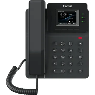 Teléfono IP Básico V60G / 4 Líneas SIP / Pantalla Color 2.4 Pulgadas (320x240) / Audio HD / Conferencia 6 Vías / PoE IEEE 802.3af / Gigabit Ethernet 1000 Mbps / Compatible EHS