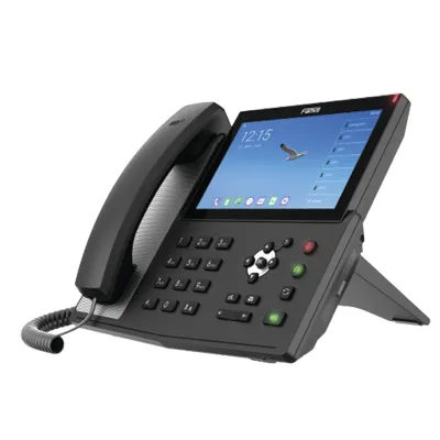 Teléfono IP Android Empresarial para 20 lineas SIP, pantalla táctil, Wi-Fi y Bluetooth, PoE, hasta 112 botones DSS, puertos Gigabit, soporta recepción de video.