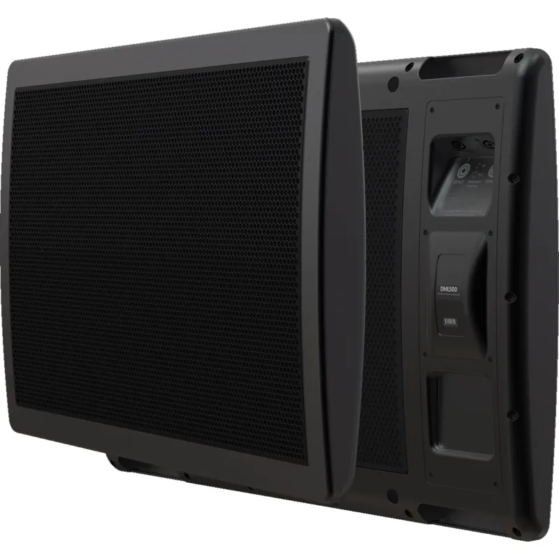 Bocina de Modo Distribuido (DML) / Cobertura Cónica 165° / Potencia 200W-600W / Rango 75Hz-20kHz / SPL Máximo 123dB / 8 Ohms / Gabinete de Aluminio Fundido / Montaje VESA 200x200