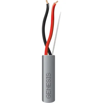 Bobina de 305 m (1000 ft) / Cable para Alarma 2x18 AWG / Riser / Gris