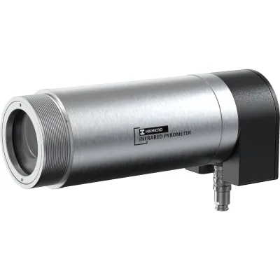 Pirómetro Industrial IP / Alta Temperatura 500 °C a 1800 °C / Precisión ±0.3% / D:S 100:1 / IP65 / Pantalla OLED 2.4" / Salida 4-20 mA y RS485 / Laser, Visor y Ocular