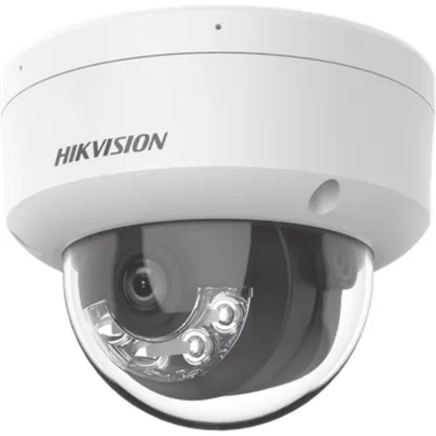 [Dual Light] Domo IP 2 Megapixel / Lente 2.8 mm / 30 mts IR + Luz Blanca / Micrófono Integrado / Antivandálico IK08 / ACUSENSE Lite / Exterior IP67 / H.265+/H.264+ / PoE / ONVIF (Profile S/T)
