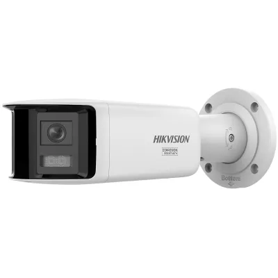 [FlexVu] [PROTECCIÓN ACTIVA] Bala IP Panorámica 8 Megapixel (4K) / 2 Lentes 2.8 mm (180°) / Imagen a Color 24/7 (ColorVu 3.0) / PoE / WDR 130 dB / IP67 / ACUSENSE / Luz Estroboscópica y Alarma Audible / 40 mts Luz Blanca / Micro SD