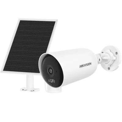 Kit Solar IP All in One / AOV / Bala IP 4 Megapixel / Lente 2.8 mm / Panel Solar + Batería de Respaldo de Litio (9000 mAh) / Audio Bidireccional / IP66 / Micro SD