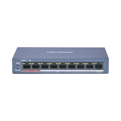 Switch PoE+ / No Administrable / 8 Puertos 10/100 Mbps PoE+ / 1 Puerto 100 Mbps Uplink / PoE hasta 250 metros / 60 W