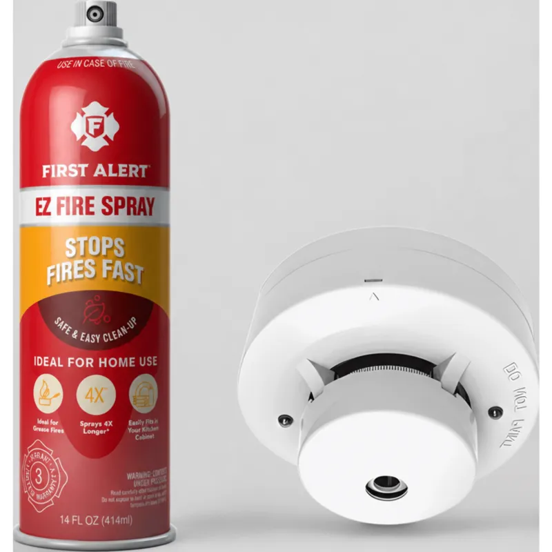 KIT Protección Contra Incendios / Extintor en Aerosol AF400 + Detector de Humo Fotoeléctrico / Seguridad Residencial y Comercial
