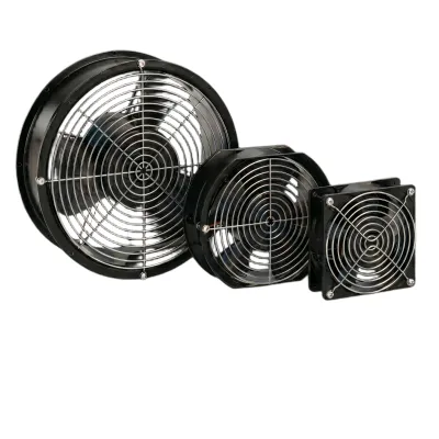 Ventilador Axial Compacto 6 Pulgadas / 115VAC / 240 CFM / Silencioso / Acero Negro / 50,000 Horas Operación