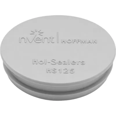 Sello de Orificio Hol-Sealer / 48 mm (1.88 in) Diámetro / Cubre Orificios hasta 35 mm (1.38 in) / Acero Dulce Calibre 16 / Gris Claro RAL 7035 / UL 508A / IP66