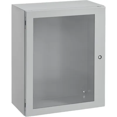 Gabinete Concept con Puerta de Ventana / 508 x 508 x 203 mm (20 x 20 x 8 in) / NEMA 4/12 / IP66 / Acero Gris Claro RAL 7035