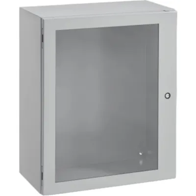 Gabinete Concept con Puerta de Ventana / 610 x 610 x 203 mm (24 x 24 x 8 in) / NEMA 4/12 / IP66 / Acero Gris Claro RAL 7035