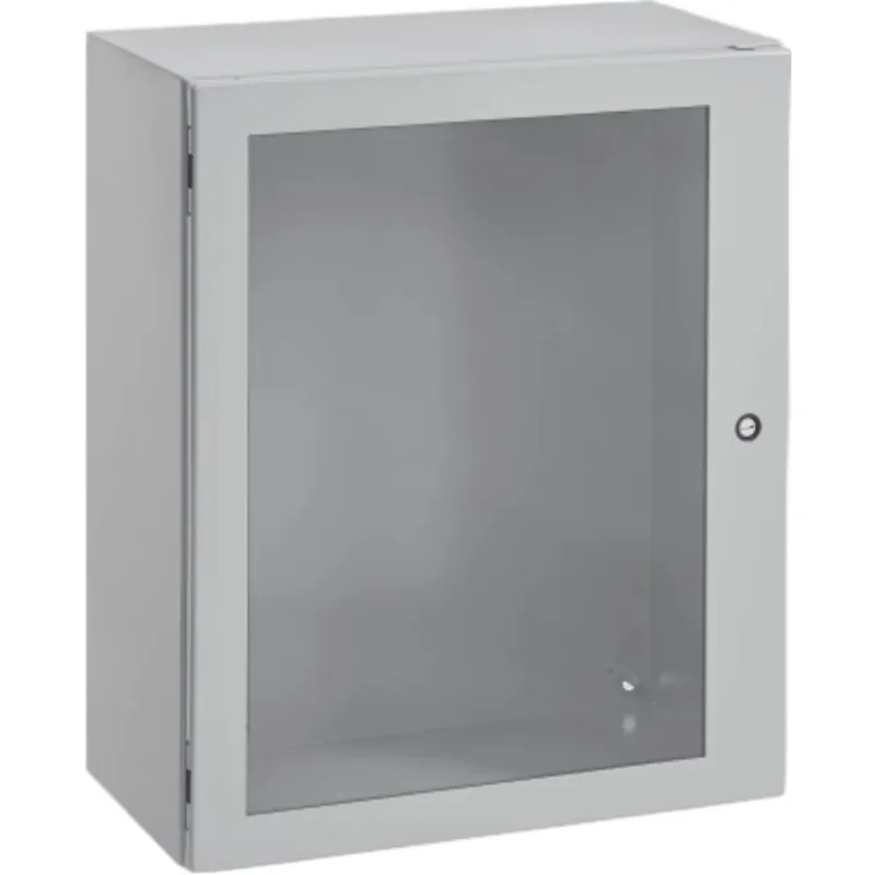 Gabinete Concept con Puerta de Ventana / 610 x 610 x 203 mm (24 x 24 x 8 in) / NEMA 4/12 / IP66 / Acero Gris Claro RAL 7035