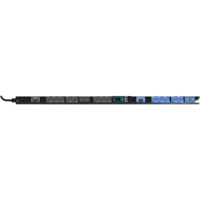 PDU Inteligente Enlogic / 24 Tomas (20) C13 + (4) C19 / 230 Vca Monofásico 32 A / 7.4 kVA / Medición por Entrada / 2 Breakers 16 A / 0U Vertical 1.49 m (4.9 ft)