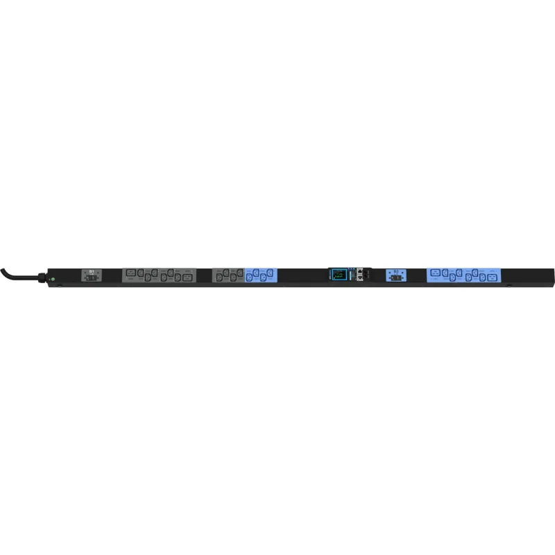 PDU Inteligente Enlogic / 24 Tomas (20) C13 + (4) C19 / 230 Vca Monofásico 32 A / 7.4 kVA / Medición y Switcheo por Toma / 2 Breakers 16 A / 0U Vertical 1.80 m (5.9 ft)