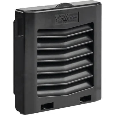 Rejilla de Escape para Ventilador con Filtro HG / Protección IP54 / Compatible con Ventiladores HF04 de 4 in (102 mm) / De Plástico / Color Negro