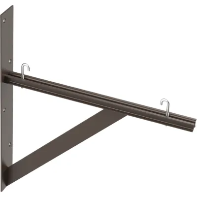 Kit de Soporte Triangular a Pared, Para Escalerillas de 12 y 18 in (30.5 y 45.7 cm) de Ancho, de Acero, Color Negro