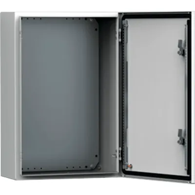 Gabinete de Pared MAS / Acero Dulce 1.5 mm / 800 x 600 x 300 mm (31.5 x 23.62 x 11.81 in) / IP66 NEMA 4-12 IK10 / Placa de Montaje Incluida / Gris Claro RAL 7035