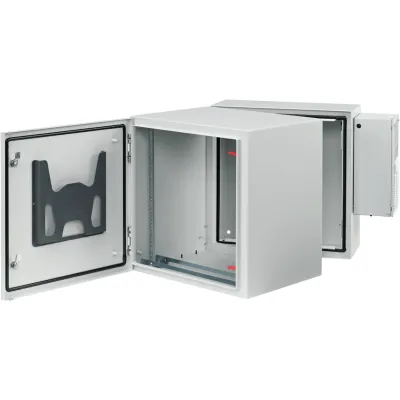 Gabinete ProTek Doble Bisagra / Puerta Sólida con AC / 36x24x28 in (922x600x710 mm) / Acero Pintado RAL 7035 / NEMA 4 4X 12 / IP66 IK10