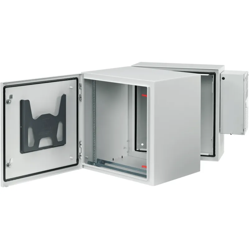 Gabinete ProTek Doble Bisagra / Puerta Sólida con AC / 36x24x28 in (922x600x710 mm) / Acero Pintado RAL 7035 / NEMA 4 4X 12 / IP66 IK10
