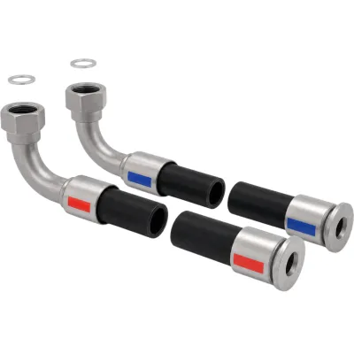 Kit de Mangueras Flexibles 4.5 m (14.8 ft) para RackChiller RDHX PRO / Conexión Hembra 1" BSPP con Junta Plana / Conexión Tri-Clamp / Adaptadores BSPP NPT FD83 Disponibles / Hoffman