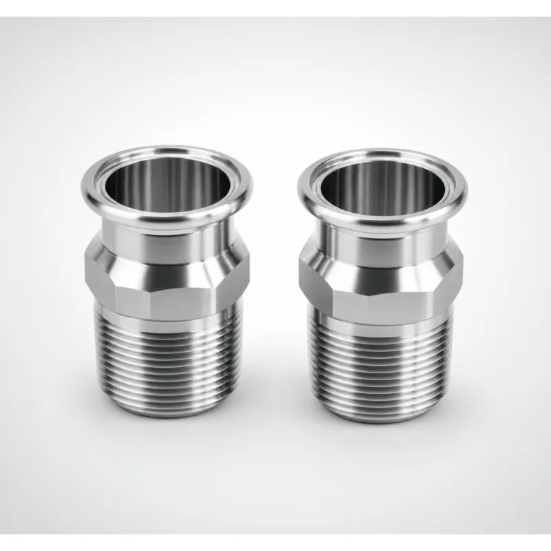 Kit de Adaptadores Tri-Clamp a NPT 1″ Macho (× 2) / Conexión a Instalación Tri-Clamp / Para Enfriador RackChiller RDHX PRO / Adaptadores BSPP NPT FD83 Disponibles / Hoffman