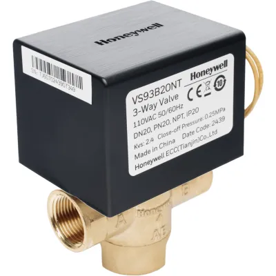 Válvula de control eléctrica de 2 vías tipo bola, sin retorno por resorte, para fan coil, DN20, conexión BSPT, 220 V CA