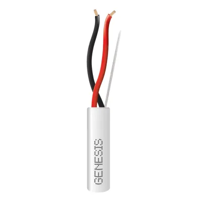 Bobina de 305 m (1000 ft) / Cable para Alarma 2x18 AWG / Riser / Blanco