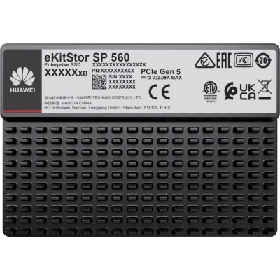 Unidad de Estado Sólido (SSD Huawei eKitStor SP 560) Empresarial de 3.84 TB / NVM2 2.0 / U.2 de 2.5'' / PCle 5.0 x4 / 14,800 MB/s Lectura / 8,500 MB/s Escritura / Almacenamiento empresarial y big data
