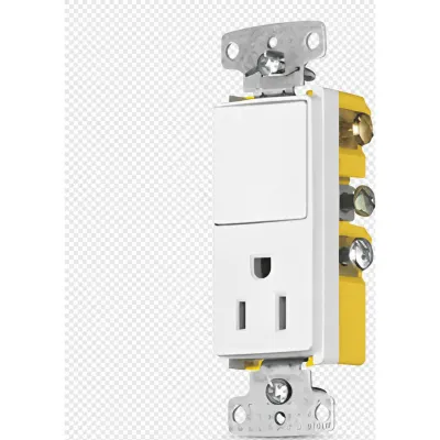 Combinación de Contacto y Apagador Decorador 15A 125V/ Color Blanco.
