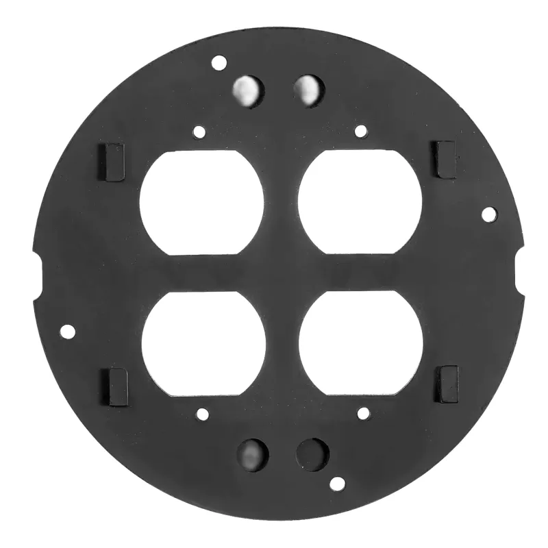 Sub-Placa / Duplex Doble / Aluminio Fundido / Acabado Negro en Polvo / Montaje Empotrado.