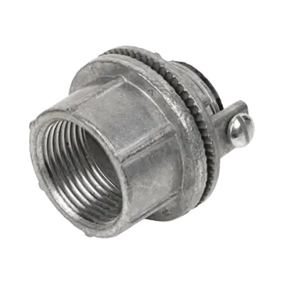 Conector Myers de Zinc 2" con Tornillo para Puesta a Tierra.