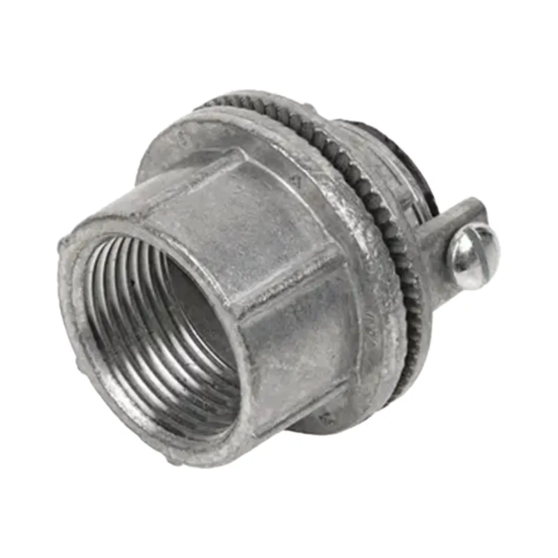 Conector Myers de Zinc 2" con Tornillo para Puesta a Tierra.