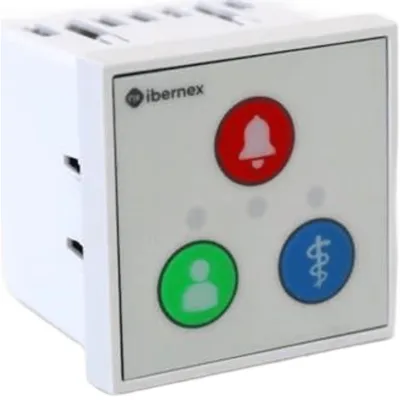 Módulo de 3 Botones para Empotrar / Lector RFID 125KHz Integrado / Teclas Iluminadas Roja, Verde y Azul / Realimentación Táctil y Audible / Comunicación RS485 / Membrana Protectora Sanitaria