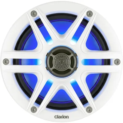 Par de Altavoces náuticos Clarion® CMS Coaxial 6.5" / 30 W RMS / 4 ohm / 87 dB / 55 Hz-20 kHz / LED RGB / Montaje 5.00"-5.25"