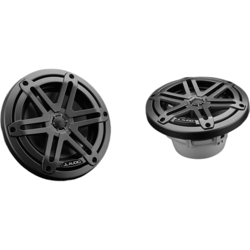Par de Bocinas Náuticas JL Audio M3 / 6.5" Coaxiales / 60 W RMS / Tweeter Cúpula Seda 19 mm / LED RGB / Rejilla Deportiva Gris / Marino