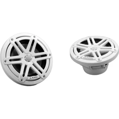 Par de Bocinas Náuticas / 6.5" Coaxial / 60 W RMS / Tweeter Cúpula de Seda / LED Integrado / Rejilla Deportiva Blanca