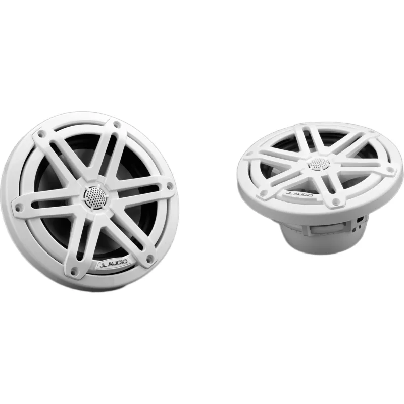 Par de Bocinas Náuticas / 6.5" Coaxial / 60 W RMS / Tweeter Cúpula de Seda / LED Integrado / Rejilla Deportiva Blanca