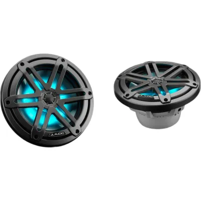 Par de Bocinas Náuticas JL Audio M3 / 7.7" / Coaxial / 70 W RMS / LED RGB / Rejilla Deportiva Gris / 90.5 dB / 45 Hz-25 kHz / 4 Ω