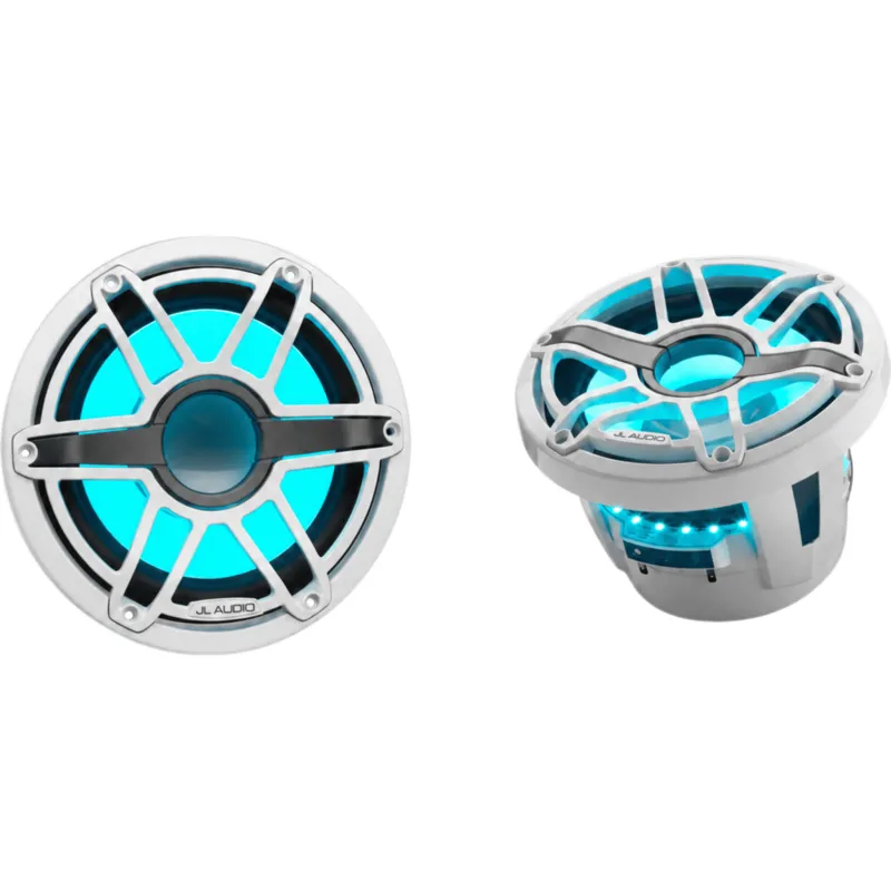 Subwoofer Náutico 8" / 200 W RMS / 4 Ohm / LED Transflective™ / Rejilla Deportiva Blanca / Deflector Infinito o Caja Cerrada / Marino