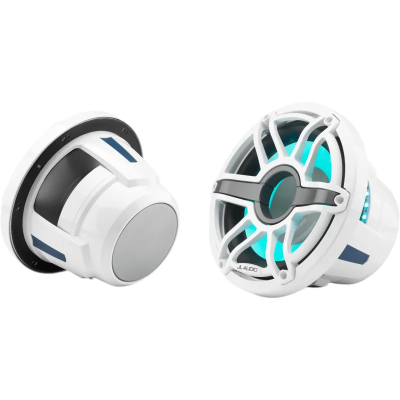 Subwoofer Náutico 10" / 250 W RMS / 4 Ohm / Iluminación LED Transflective™ / Cono de Polipropileno Relleno de Mica / Deflector Infinito o Caja Sellada / Marino IPX7