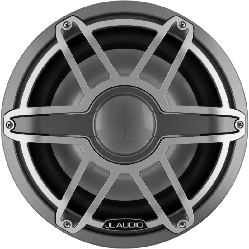 JL Audio M6 / Subwoofer Marino 10" (25.4 cm) / 250W RMS 4 Ohms / Cono Polipropileno con Mica / Rejilla Deportiva Titanio Grafito / Grado Marino IP65 / Deflector Infinito o Caja Sellada