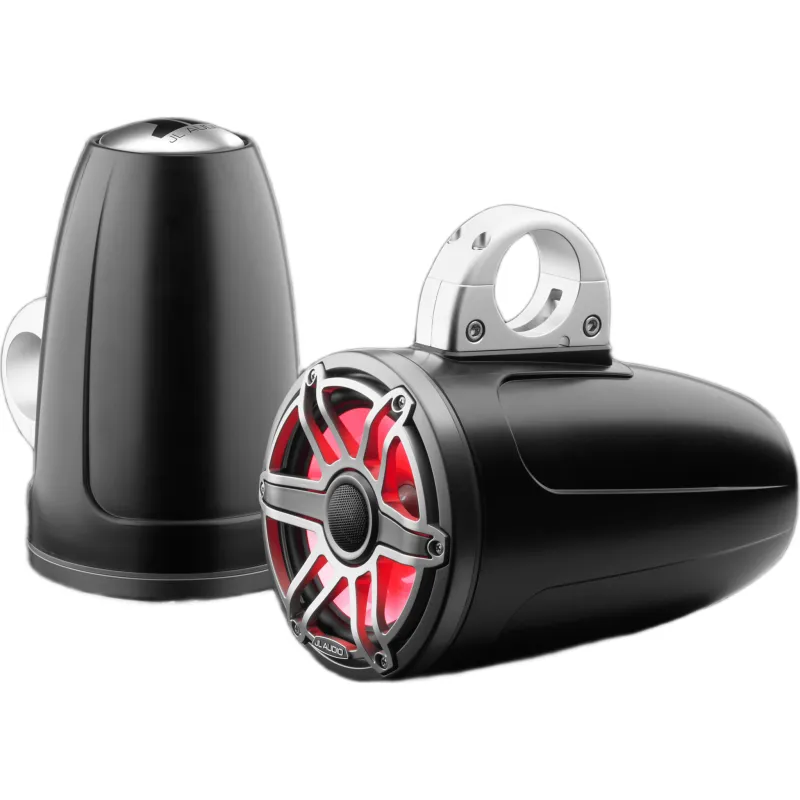 Par de Bocinas Cerradas para Torre / JL Audio M6 7.7" / Coaxial / 100 W RMS / LED Transflective™ / Rejilla Deportiva de Titanio / 45 Hz-25 kHz / 4 Ω
