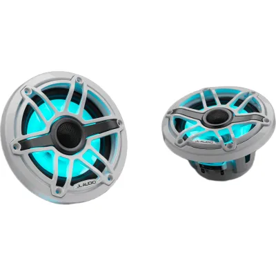 Par de Bocinas Náuticas / 6.5" / Coaxial / 75 W RMS / LED Transflective / Rejilla Deportiva Blanca / 89.5 dB / 55 Hz-25 kHz / 4 Ω