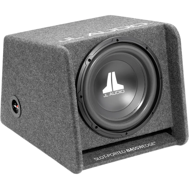 JL Audio® BassWedge™ / Subwoofer W0v3 individual de 12″ / Car Audio / 300 W RMS / 4 Ohmios / Carcasa BassWedge™ / Polipropileno Inyectado / Negro