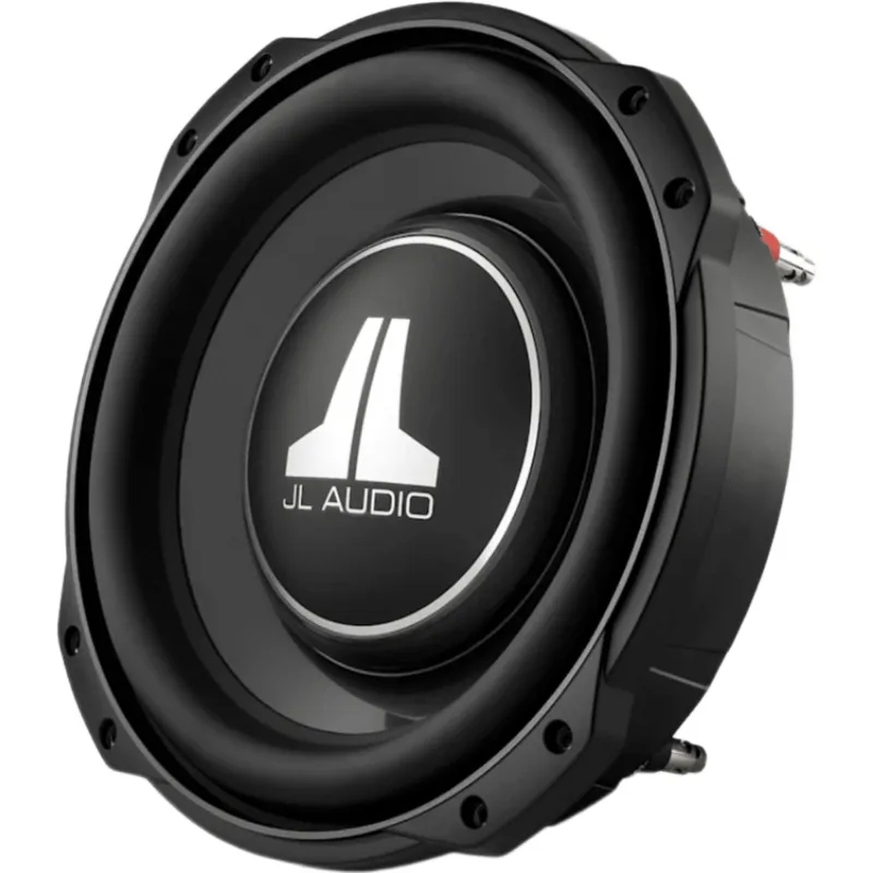 Subwoofer para Coche de Línea Fina / 10" (25.4 cm) / Dual 8 Ω / 400 W RMS / Cono de Polipropileno Relleno de Minerales / Terminal con Botones / Profundidad de Montaje 83 mm (3.25 in) / Xmax 15.2 mm (0.6 in)