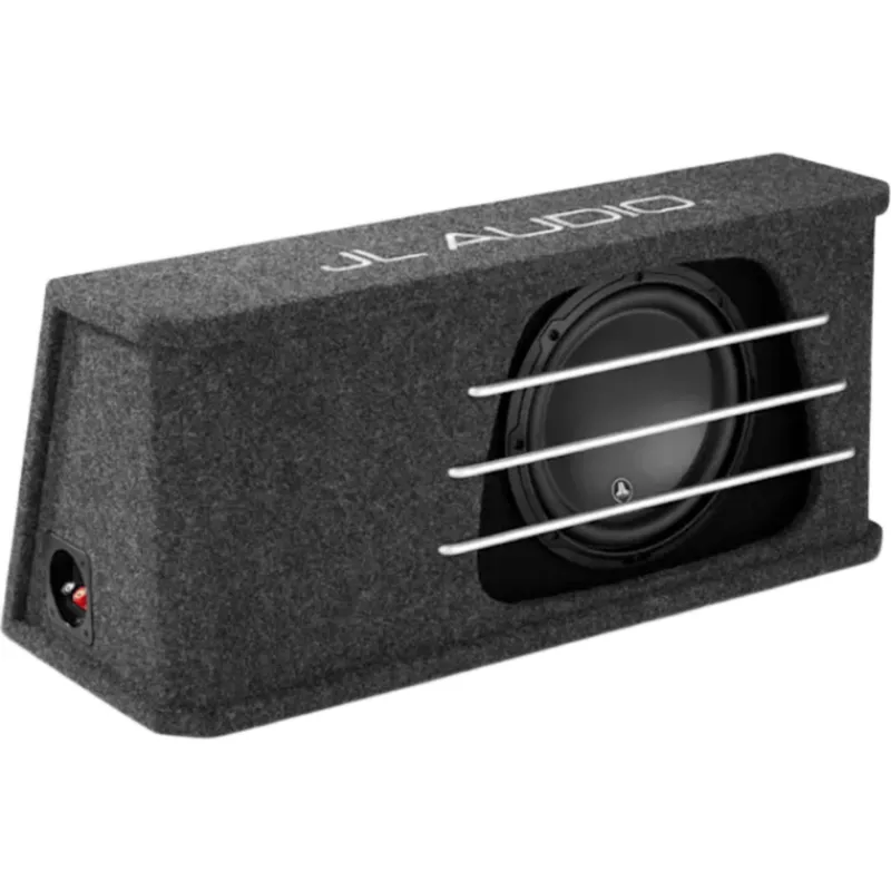 Subwoofer para Coche con Caja / W3v3 10" / 500 W RMS / Impedancia Nominal 2 Ω / Amplificador Recomendado 150-500 W / Cono de Polipropileno Relleno de Minerales / Carcasa con Puertos de Ranura Acoplada a la Cámara / Rejillas con Barras de