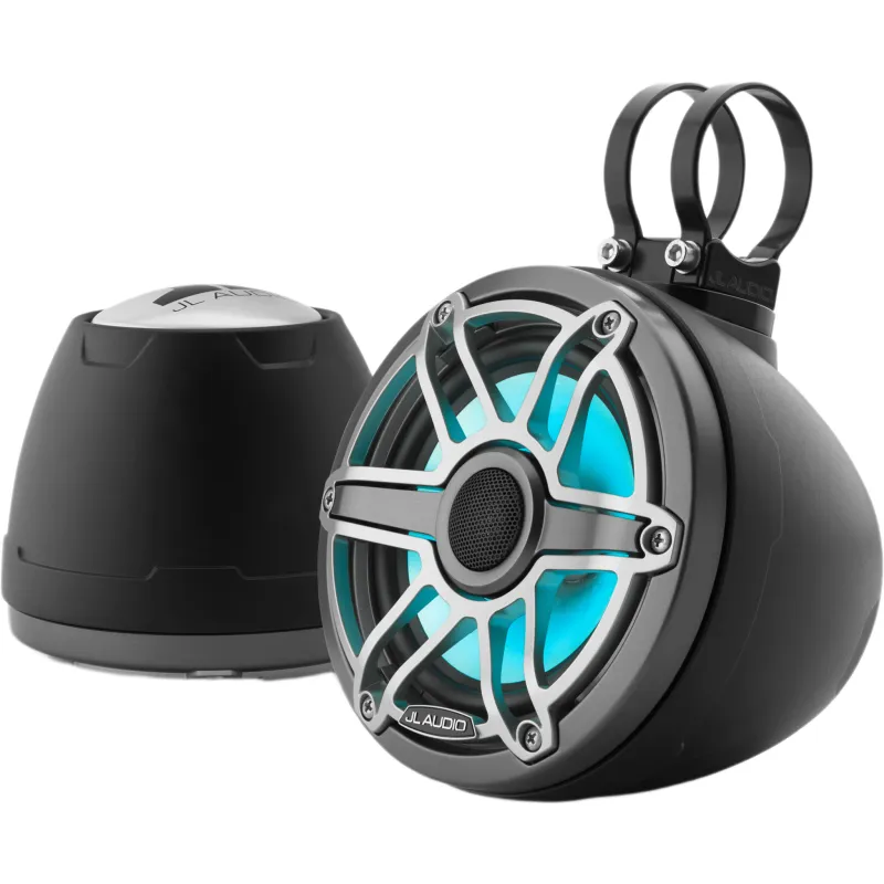 Par de Altavoces Cerrados Coaxiales 6.5 in (165 mm) / Potencia RMS 75 W / Impedancia 4 Ω / Respuesta 100 Hz-25 kHz / Sensibilidad 89.5 dB / LED Transflective / Rejilla Deportiva Titanio / Cono Polipropileno con Mica / Tweeter Cúpula de Seda 2