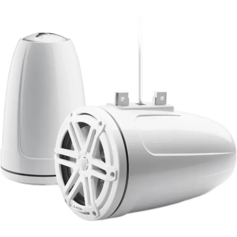 Par de Bocinas Cerradas para Torre / 7.7" (196 mm) / Coaxial Cerrado / 70 W RMS / 4 Ω / Sensibilidad 90.5 dB / Respuesta 55 Hz-25 kHz / Rejilla Deportiva Blanca / Sin Iluminación LED / Conexión 16 AWG 3 m (10 ft)